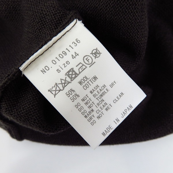 実際に弊社で買取させて頂いた【未使用】FACTOTUM/ファクトタム 12ゲージコットンウールアンサンブルクルーネックニット 01091136/44の画像 3枚目