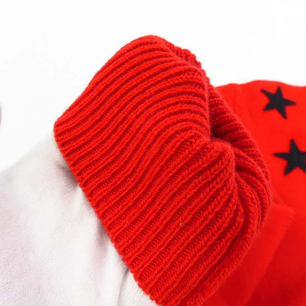 実際に弊社で買取させて頂いたGivenchy/ジバンシー 14FW スター刺繍 ニットセーター レッド/Mの画像 6枚目