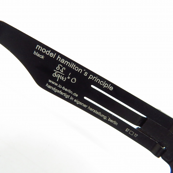 実際に弊社で買取させて頂いたic!berlin/アイシーベルリン メガネフレーム hamilton's principle の画像 5枚目