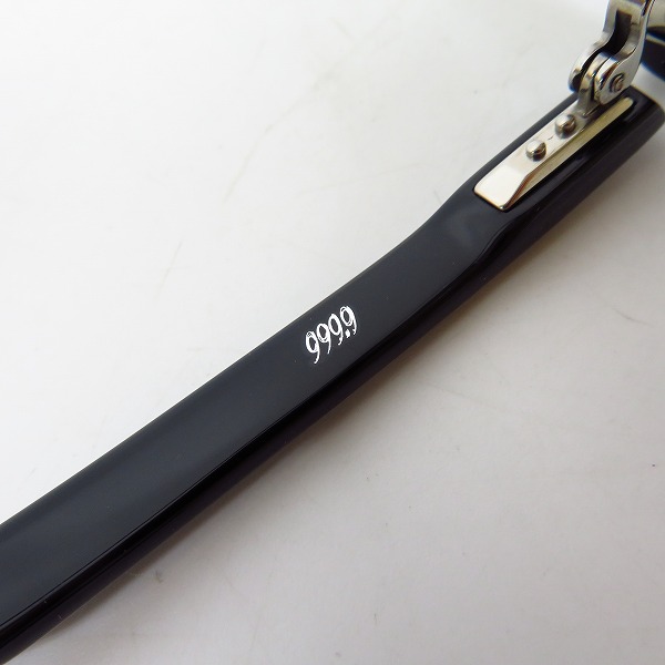 実際に弊社で買取させて頂いた999.9/フォーナインズ 度入り/メガネフレーム ブラック×シルバー M-15 9002の画像 3枚目