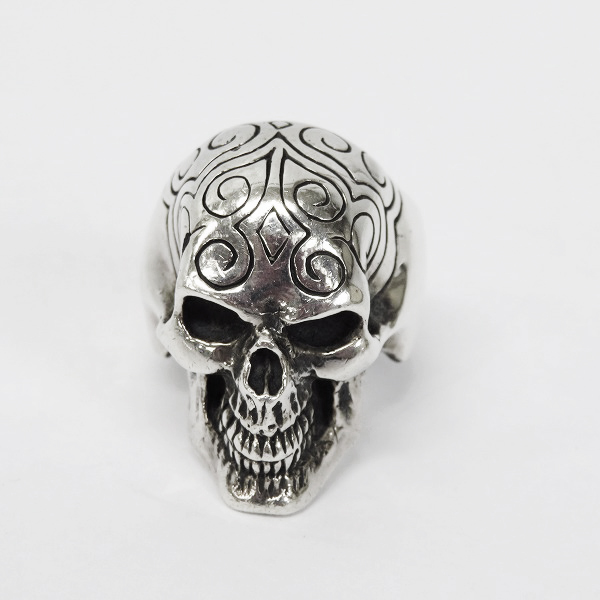 ギャラ付き】CRAZY PIG/クレイジーピッグ Engraved Skull Ring