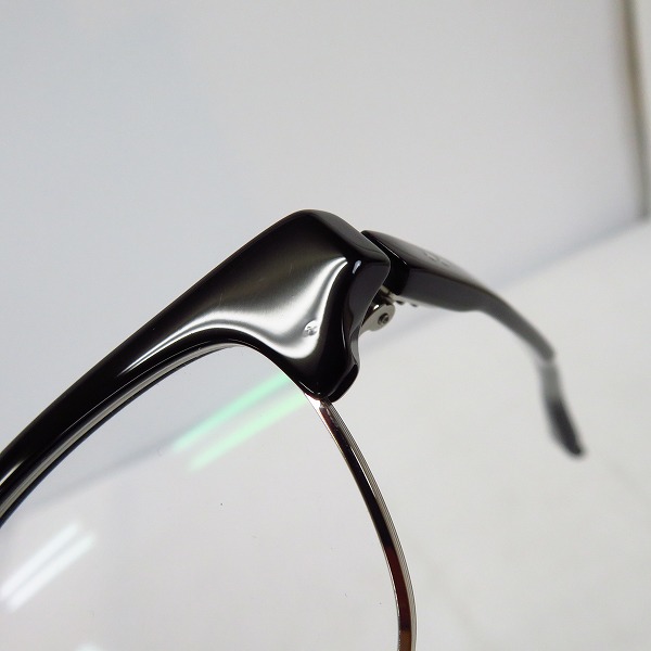 実際に弊社で買取させて頂いた999.9/フォーナインズ 度入り/メガネフレーム ブラック×シルバー M-15 9002の画像 6枚目