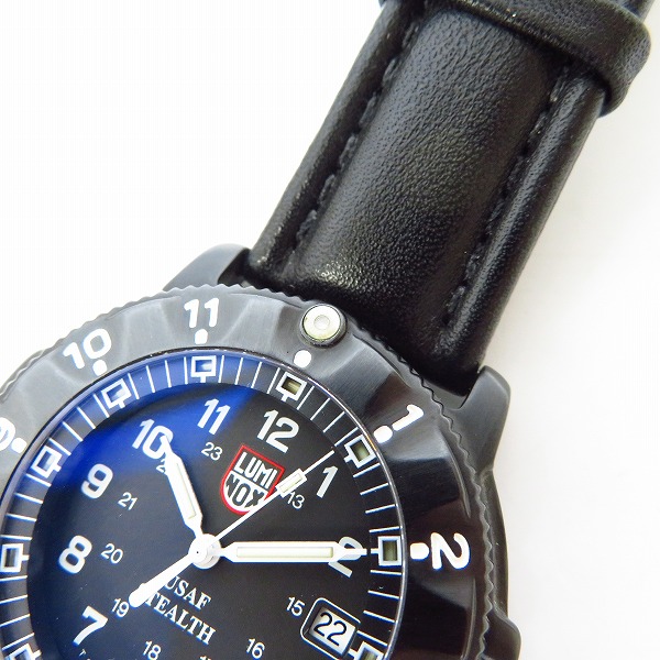実際に弊社で買取させて頂いたLUMINOX/ルミノックス NIGHT HAWK/ナイトホーク 3400シリーズ F-117【動作未確認】の画像 6枚目
