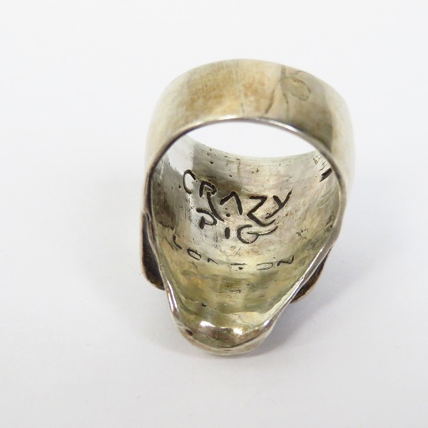 実際に弊社で買取させて頂いたCRAZY PIG/クレイジーピッグ 限定スカル リング 18号の画像 5枚目