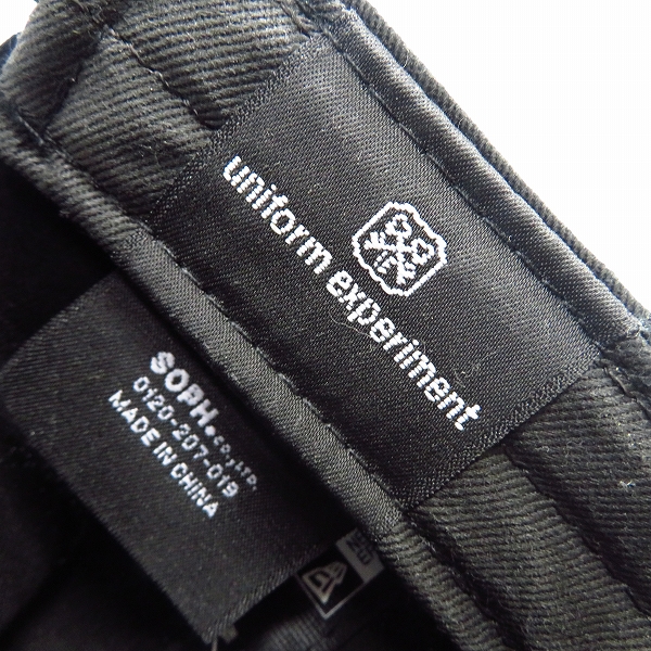 実際に弊社で買取させて頂いたuniform experiment×NEW ERA/ユニフォームエクスペリメント×ニューエラ 19SS 6パネル ロゴ刺繍キャップ UE-192082の画像 6枚目