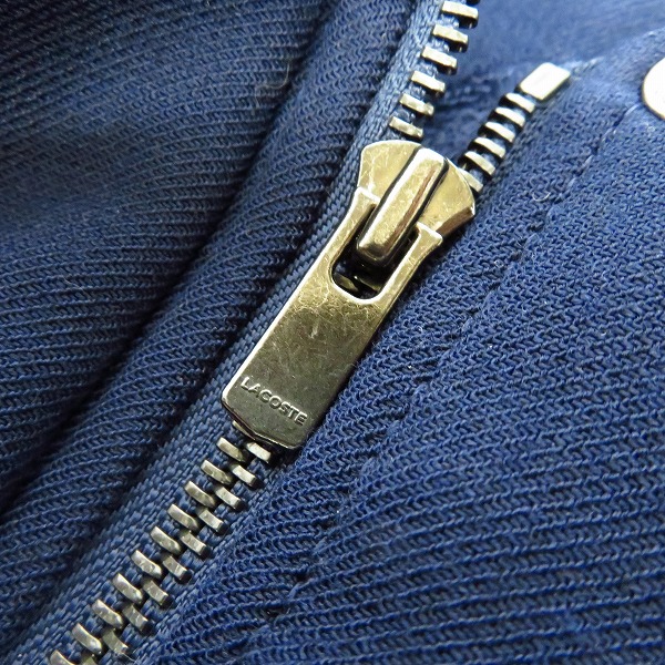 実際に弊社で買取させて頂いたLACOSTE/ラコステ 裏キルティング ウール混ジップアップジャケット ネイビー /38の画像 4枚目