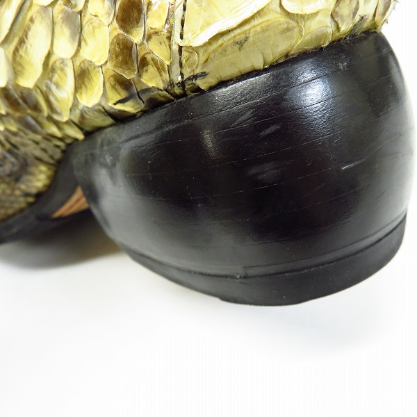 実際に弊社で買取させて頂いたHIROMU TAKAHARA/ヒロムタカハラ スネーク/パイソン レザー サイドジップ ブーツの画像 7枚目