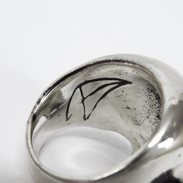 実際に弊社で買取させて頂いた【ギャラ付き】CRAZY PIG/クレイジーピッグ LARGE EVIL SKULL RING/ラージエビルスカルリング CP27 19.5号の画像 5枚目