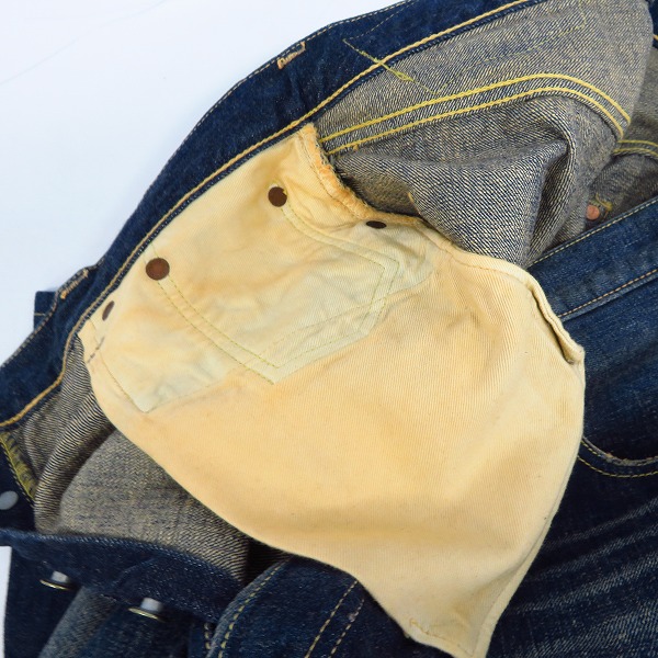 実際に弊社で買取させて頂いたSUGAR CANE/シュガーケーン Lot.065 ボタンフライデニムパンツ W38/L36の画像 7枚目