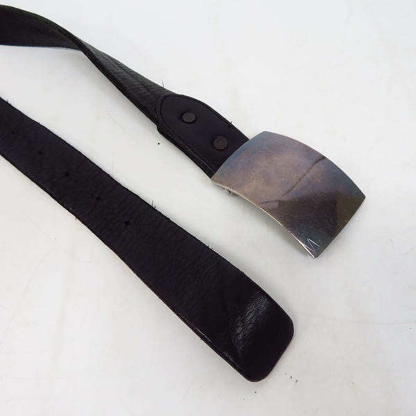 実際に弊社で買取させて頂いたBACKLASH/バックラッシュ ダブルショルダー レザー ベルト バックル SILVER 950の画像 2枚目