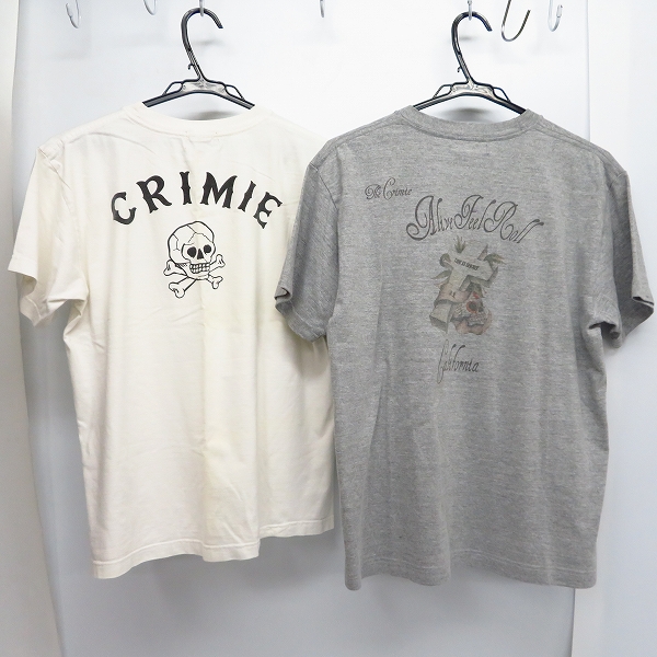 実際に弊社で買取させて頂いたCRIMIE/クライミー プリント ハーフスリーブ/半袖 カットソー/Tシャツ Size：M 2点セットの画像 1枚目