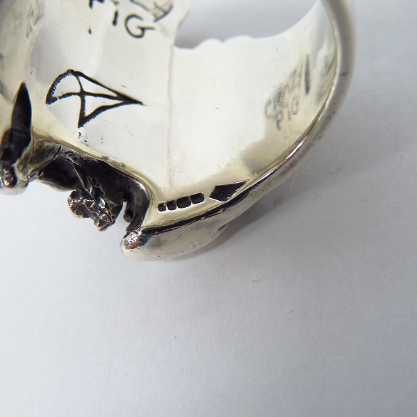 実際に弊社で買取させて頂いた【ギャラ付き】CRAZY PIG/クレイジーピッグ チーキーゴメス マスコットリング/23.5号の画像 6枚目