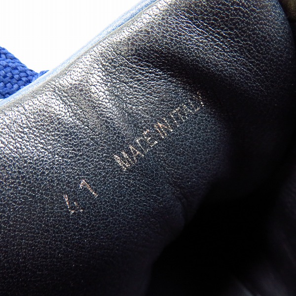 実際に弊社で買取させて頂いたJIMMY CHOO/ジミーチュウ レザーハイカットスニーカー ブルー系 41の画像 5枚目