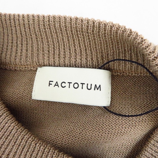 実際に弊社で買取させて頂いた【未使用】FACTOTUM/ファクトタム 12ゲージコットンウールアンサンブルクルーネックニット 01091136/44の画像 2枚目