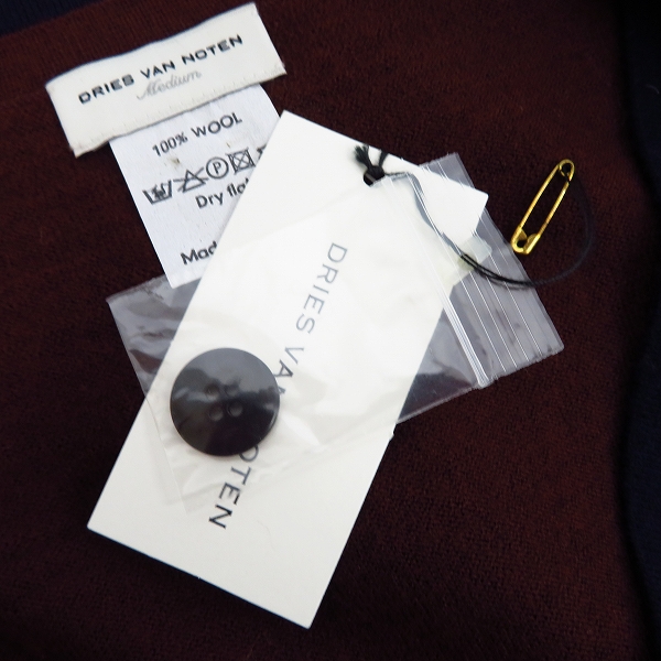 実際に弊社で買取させて頂いたDRIES VAN NOTEN/ドリスヴァンノッテン ウール カーディガン ブラウン/Mの画像 3枚目