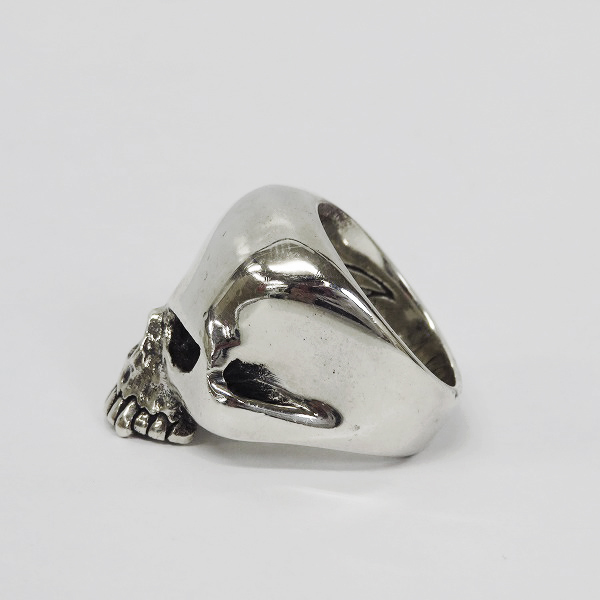 実際に弊社で買取させて頂いた【ギャラ付き】CRAZY PIG/クレイジーピッグ LARGE EVIL SKULL RING/ラージエビルスカルリング CP27 19.5号の画像 2枚目