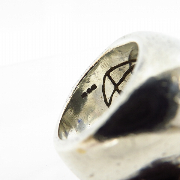 実際に弊社で買取させて頂いたCRAZY PIG/クレイジーピッグ ラージ エビル スカルリング 14号の画像 7枚目