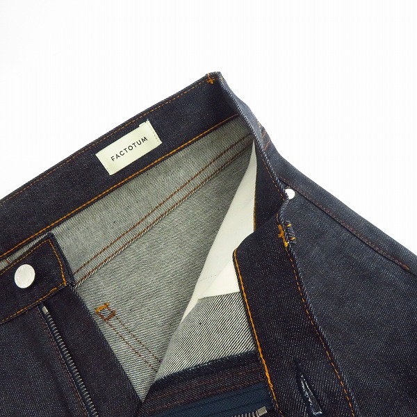 実際に弊社で買取させて頂いた【未使用】FACTOTUM/ファクトタム リジットストレッチデニム ストレートパンツ Charles 08043001/32の画像 6枚目