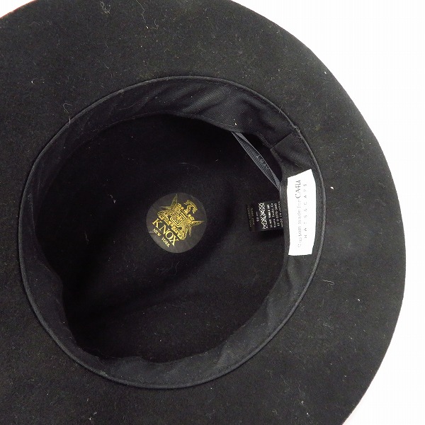 実際に弊社で買取させて頂いたCA4LA/カシラ knox 日本製 ウール100% 中折ハット ブラック/黒の画像 4枚目