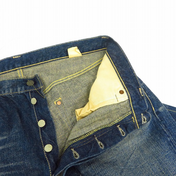 実際に弊社で買取させて頂いたSUGAR CANE/シュガーケーン Lot.065 ボタンフライデニムパンツ W38/L36の画像 5枚目