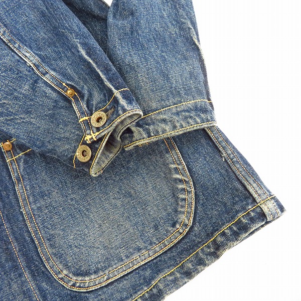 実際に弊社で買取させて頂いたSUGAR CANE/シュガーケーン 砂糖黍デニム カバーオール/デニムジャケット SC10160/Mの画像 5枚目