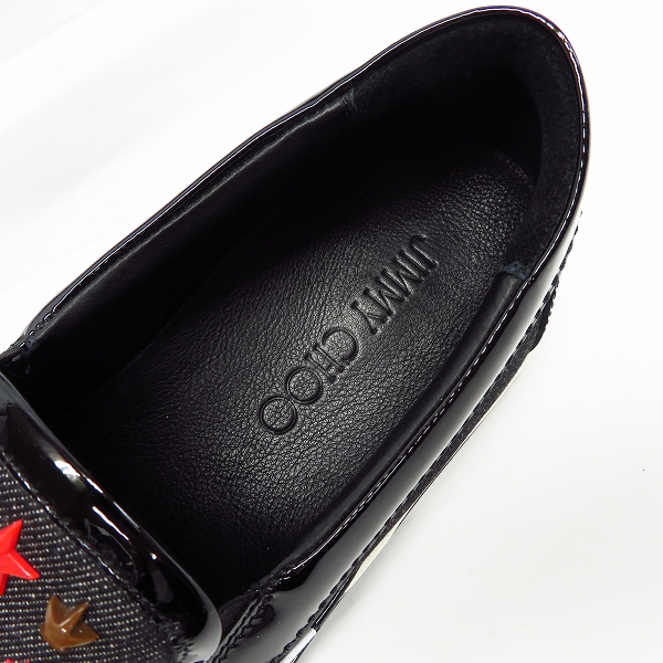 実際に弊社で買取させて頂いたJIMMY CHOO/ジミーチュウ スリッポン マルチスタースタッズ/43の画像 4枚目