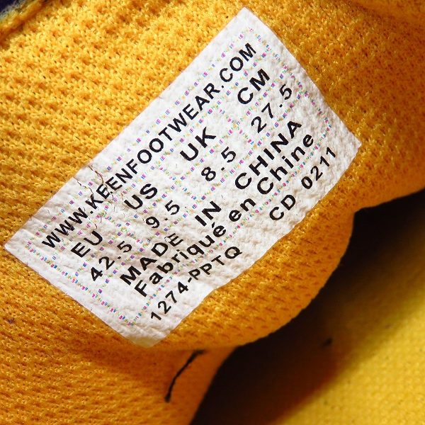 実際に弊社で買取させて頂いたKEEN/キーン JASPER/ジャスパー シューズ パープル/イエロー 1274-PPTQ/27.5の画像 5枚目