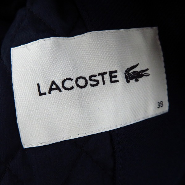 実際に弊社で買取させて頂いたLACOSTE/ラコステ 裏キルティング ウール混ジップアップジャケット ネイビー /38の画像 2枚目
