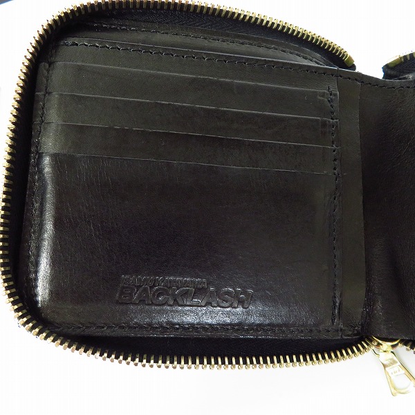 実際に弊社で買取させて頂いたBACKLASH/バックラッシュ ホーウィンレザーショート ラウンドZIPウォレット 440-02の画像 4枚目