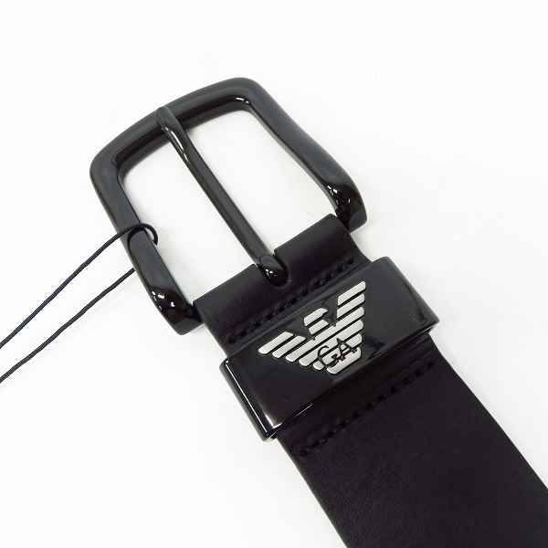 実際に弊社で買取させて頂いた【未使用】EMPORIO ARMANI/エンポリオ アルマーニ レザー ロゴバックル ベルト Y4S201 90/36の画像 1枚目
