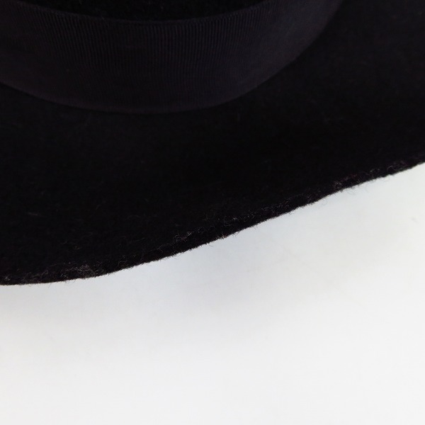 実際に弊社で買取させて頂いたCA4LA/カシラ knox 日本製 ウール100% 中折ハット ブラック/黒の画像 7枚目