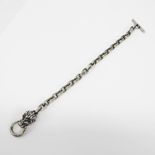 実際に弊社で買取させて頂いたBWL/ビルウォールレザー Square Chain Link Bracelet ｗ/Lion Head/スクエアチェーンブレスレット ライオンヘッド B563の画像 6枚目