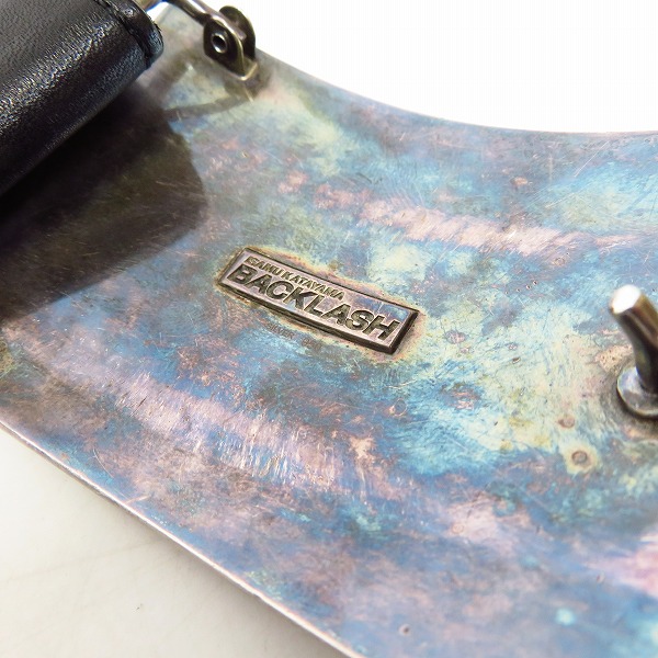 実際に弊社で買取させて頂いたBACKLASH/バックラッシュ ダブルショルダー レザー ベルト バックル SILVER 950の画像 1枚目
