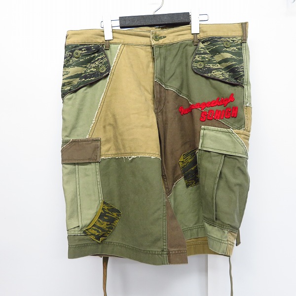 実際に弊社で買取させて頂いたBACKCHANNEL/バックチャンネル 迷彩柄/パッチワーク ハーフパンツ/ショーツ/L