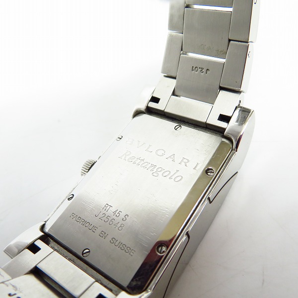 実際に弊社で買取させて頂いた【証明書付/動作確認済み】BVLGARI/ブルガリ レッタンゴロ 自動巻き/AUTOMATIC 腕時計 RT45Sの画像 3枚目