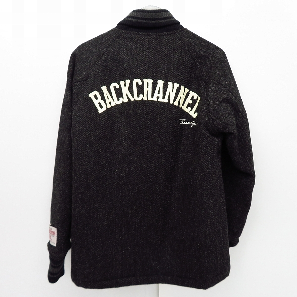 実際に弊社で買取させて頂いたBack Channel×Harris Tweed/バックチャンネル×ハリスツイード  ウールスタジャン バック刺繍/Mの画像 1枚目