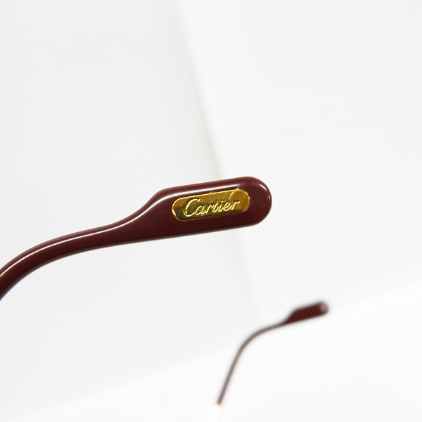 実際に弊社で買取させて頂いたCartier/カルティエ サングラス/アイウェア ゴールド×ブラウンの画像 7枚目