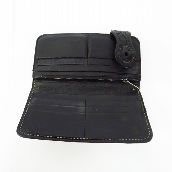 実際に弊社で買取させて頂いた【難有り】FUNNY/ファニー カービングレザー コンチョ ロングウォレット/長財布の画像 3枚目