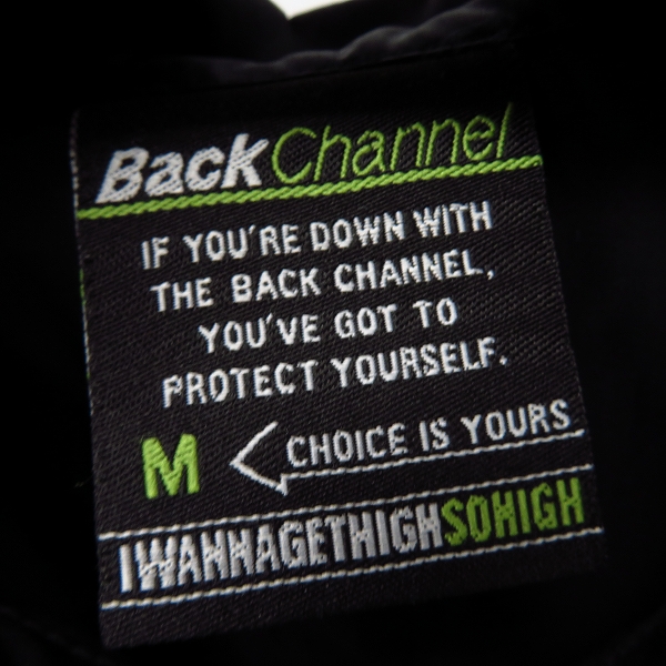 実際に弊社で買取させて頂いたBack Channel/バックチャンネル コーチジャケット バックプリント ブラック/Mの画像 2枚目