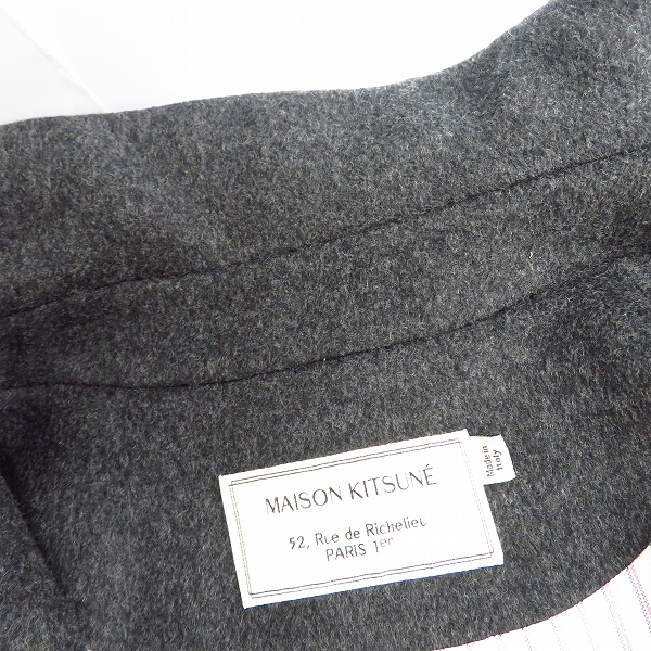 実際に弊社で買取させて頂いたMAISON KITSUNE/メゾンキツネ ウール混 コート/Sの画像 7枚目