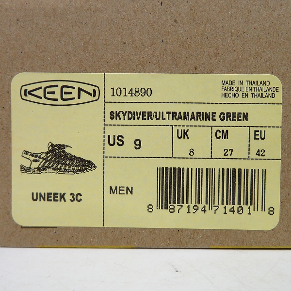 実際に弊社で買取させて頂いたKEEN/キーン UNEEK 3C/スリーシー サンダル 1014890/27の画像 8枚目