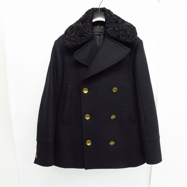 実際に弊社で買取させて頂いたDIESEL BLACK GOLD/ディーゼル ブラック ゴールド 襟 ファー Pコート/48