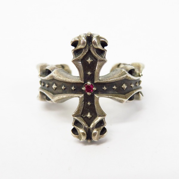 実際に弊社で買取させて頂いたDEAL DESIGN/ディールデザイン クロスモチーフ ストーン付き リング/17.5号の画像 1枚目