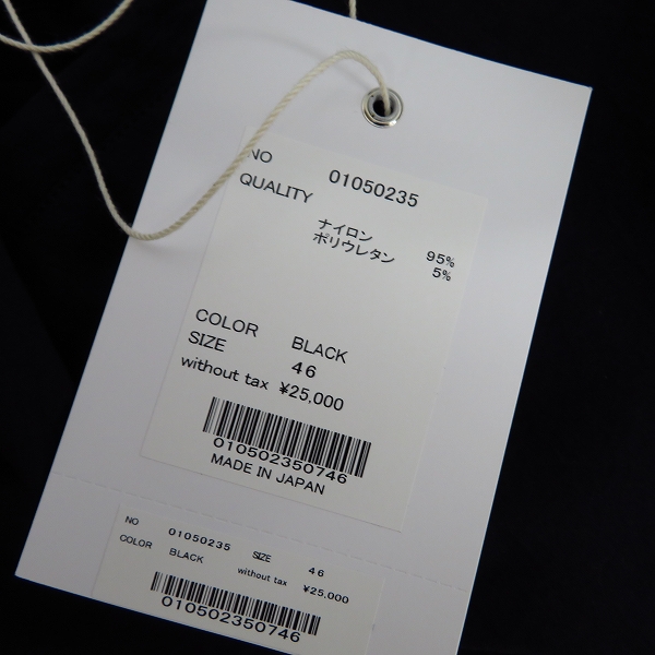 実際に弊社で買取させて頂いた【未使用】FACTOTUM/ファクトタム ナイロン スキニーパンツ 01050235 ブラック/46の画像 5枚目