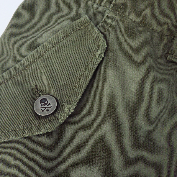 実際に弊社で買取させて頂いた【JPタグ】HYDROGEN/ハイドロゲン スカル刺繍 コットン カーゴパンツ Size：30の画像 7枚目