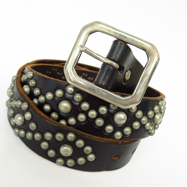 実際に弊社で買取させて頂いたHTC/エイチティーシー ナロースタッズ レザーベルト 34