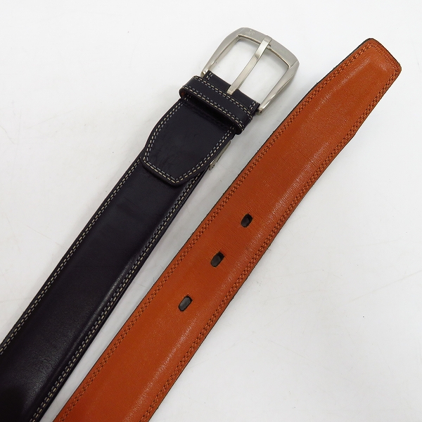 実際に弊社で買取させて頂いたBURBERRY LONDON/バーバリー ロンドン レザーベルト ブラックの画像 1枚目