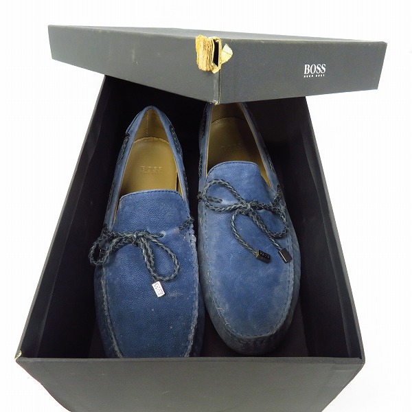 実際に弊社で買取させて頂いたHUGO BOSS/ヒューゴボス レザー ドライビングシューズ UK7の画像 8枚目