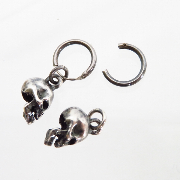 実際に弊社で買取させて頂いた【難有り含む】CRAZY PIG DESIGNS/クレイジーピッグ スカル フープピアス 2点セット の画像 3枚目