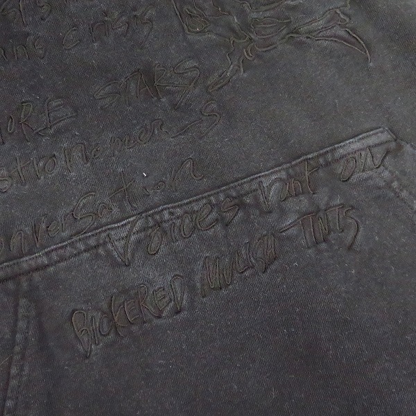 実際に弊社で買取させて頂いたDIET BUTCHER SLIM SKIN/ダイエットブッチャースリムスキン 17AW 英字 刺繍 半袖プルオーバーパーカーの画像 6枚目